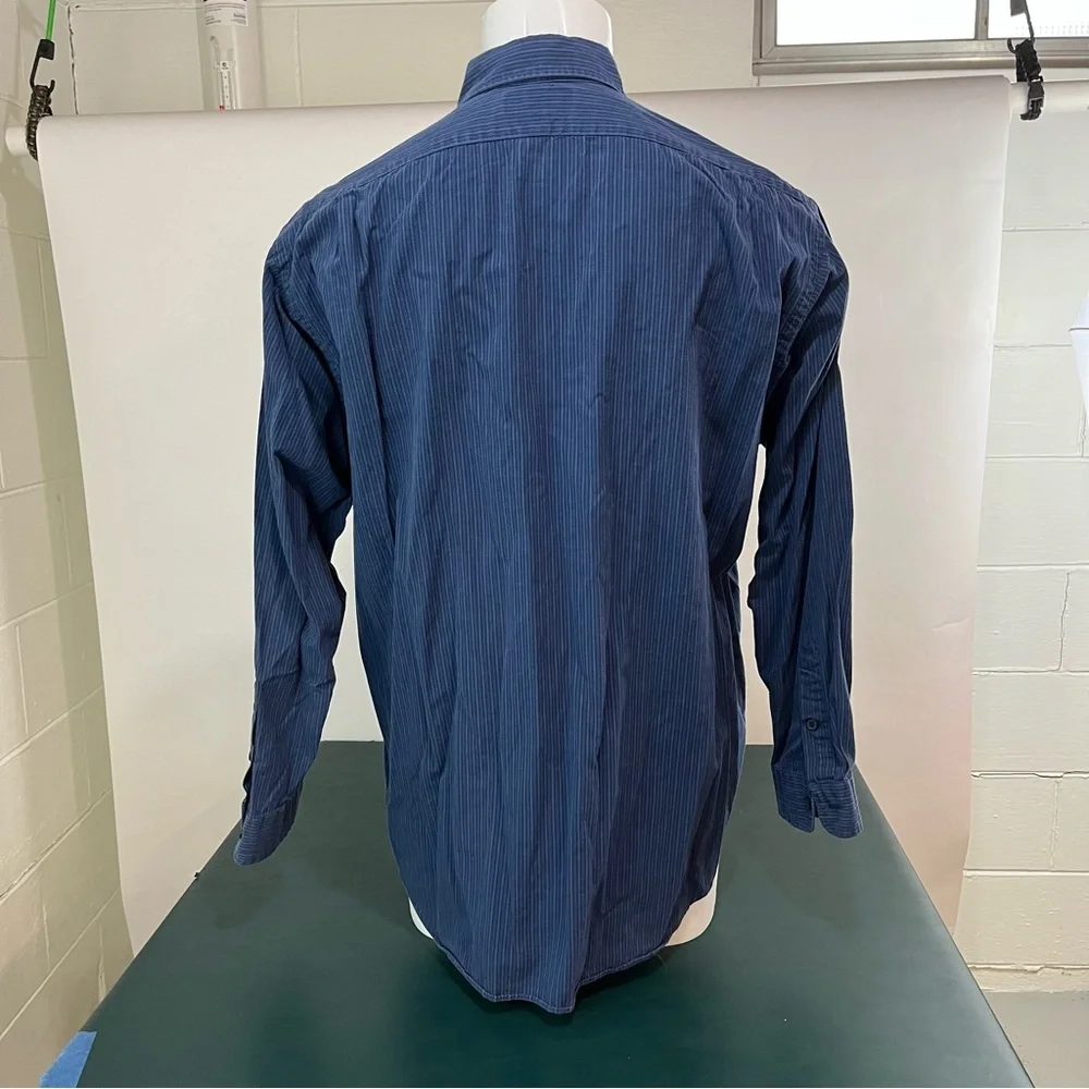 VINTAGE Polo Ralph Lauren Men's XL Lowell Sport Shirt 100% Cotton Blue (342)